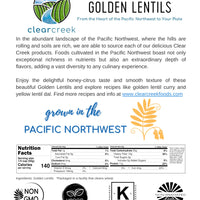 Gold Lentil Back Label