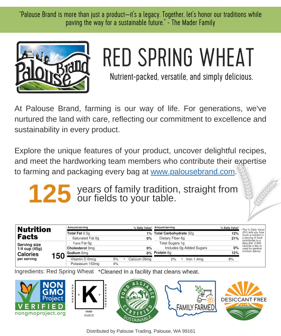 Spring Wheat Back Label