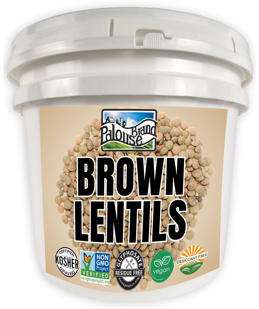 Bulk Brown Lentils Long Term Storage Bucket