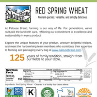 Red Spring Wheat Berries Nutrition Facts