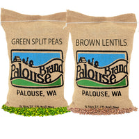 Legume Bundle: Brown Lentils, Green Split Peas | 10 LBS | Certified Glyphosate Residue Free