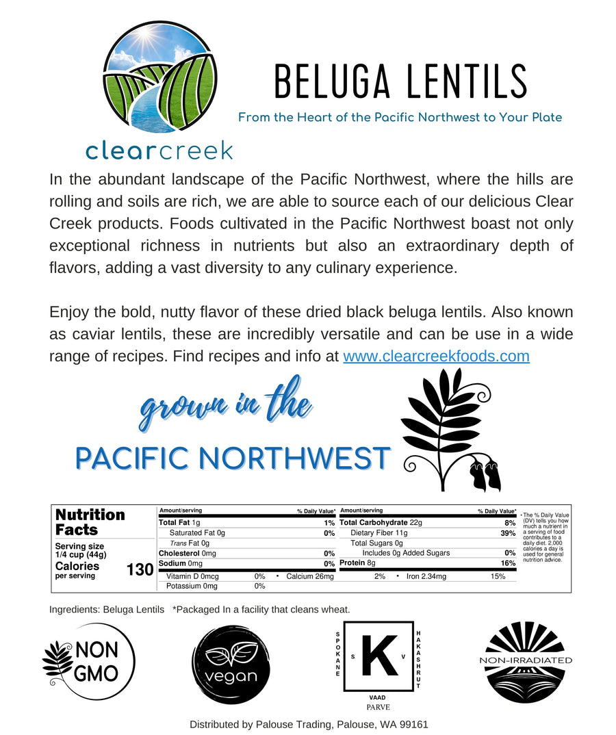 Black Beluga Lentils Nutrition Facts