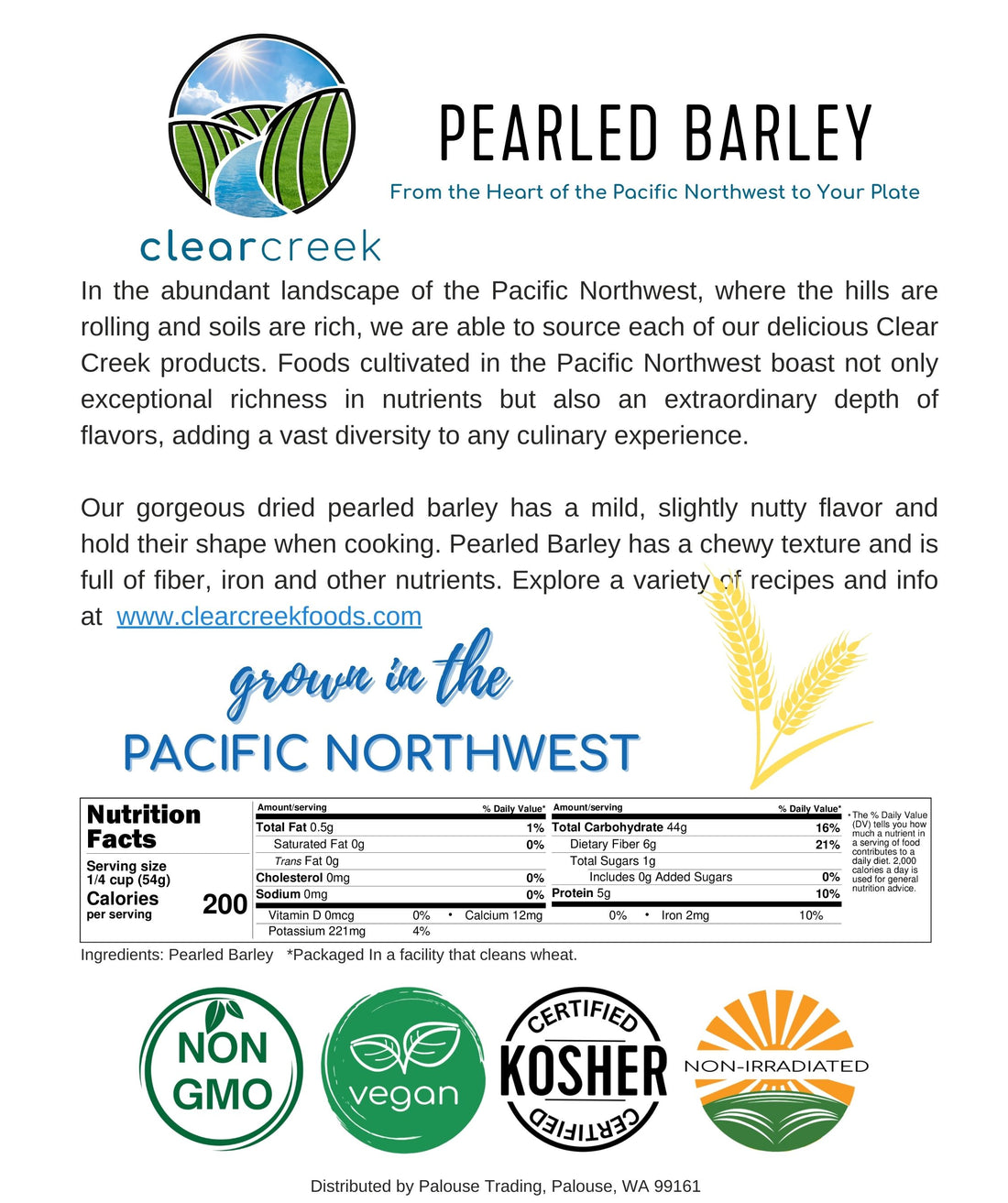 Pearled Barley Nutrition Facts