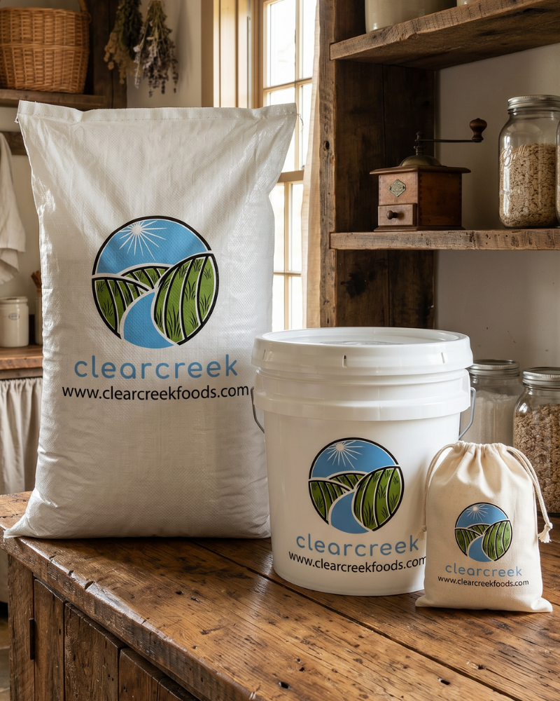 clear creek image with bags