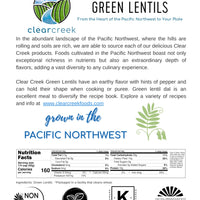 Green Lentil Back Label