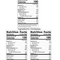 Chickpea Nutrition Facts,Brown Lentil Nutrition Facts,Green Split Pea Nutrition Facts