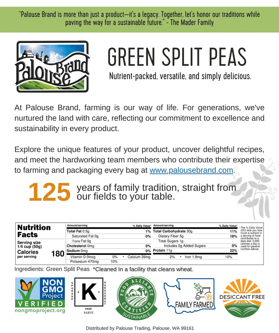 Green Split Pea Nutrition Facts