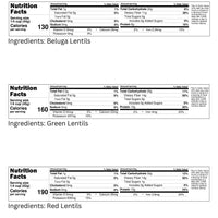 Beluga Lentil Nutrition Facts,Green Lentil Nutrition Facts,Red Lentil Nutrition Facts