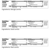 Beluga Lentil Nutrition Facts,Gold Lentil Nutrition Facts,Red Lentil Nutrition Facts