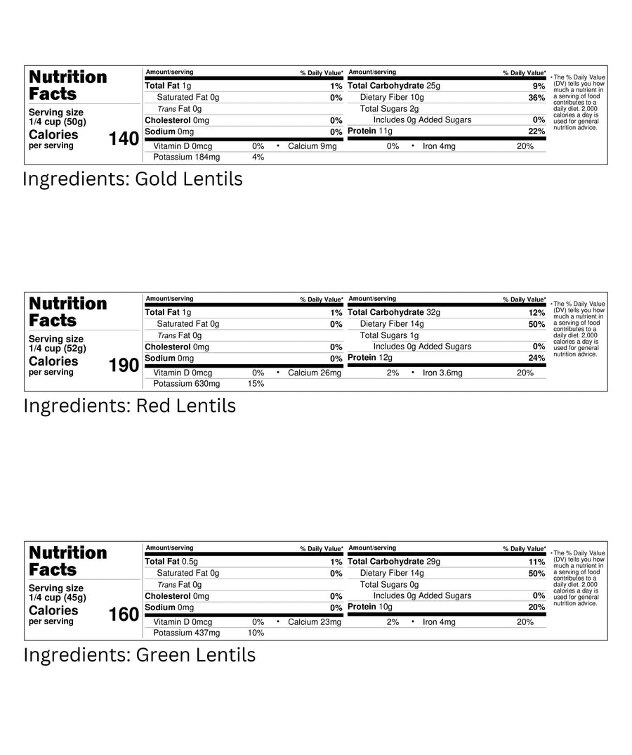 Gold Lentil Nutrition Facts,Red Lentil Nutrition Facts,Green Lentil Nutrition Facts