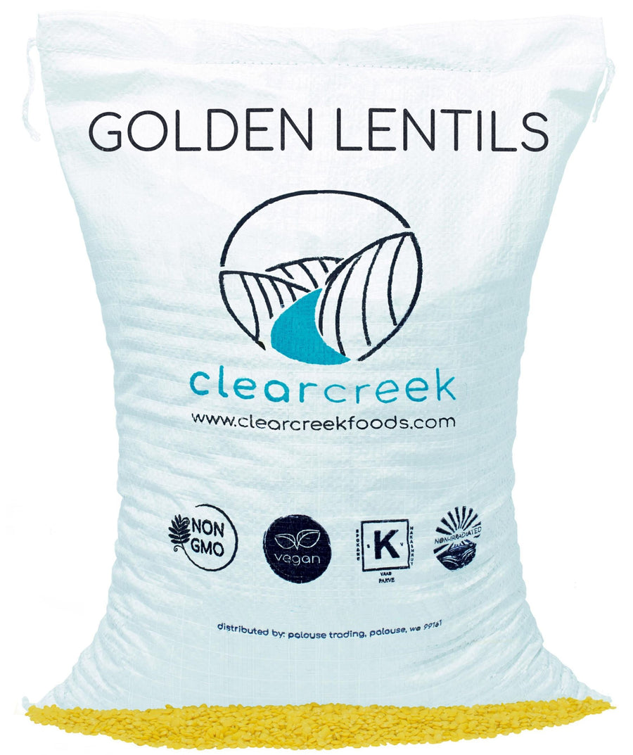 Clear Creek Bulk Golden Lentils, 18 LBS