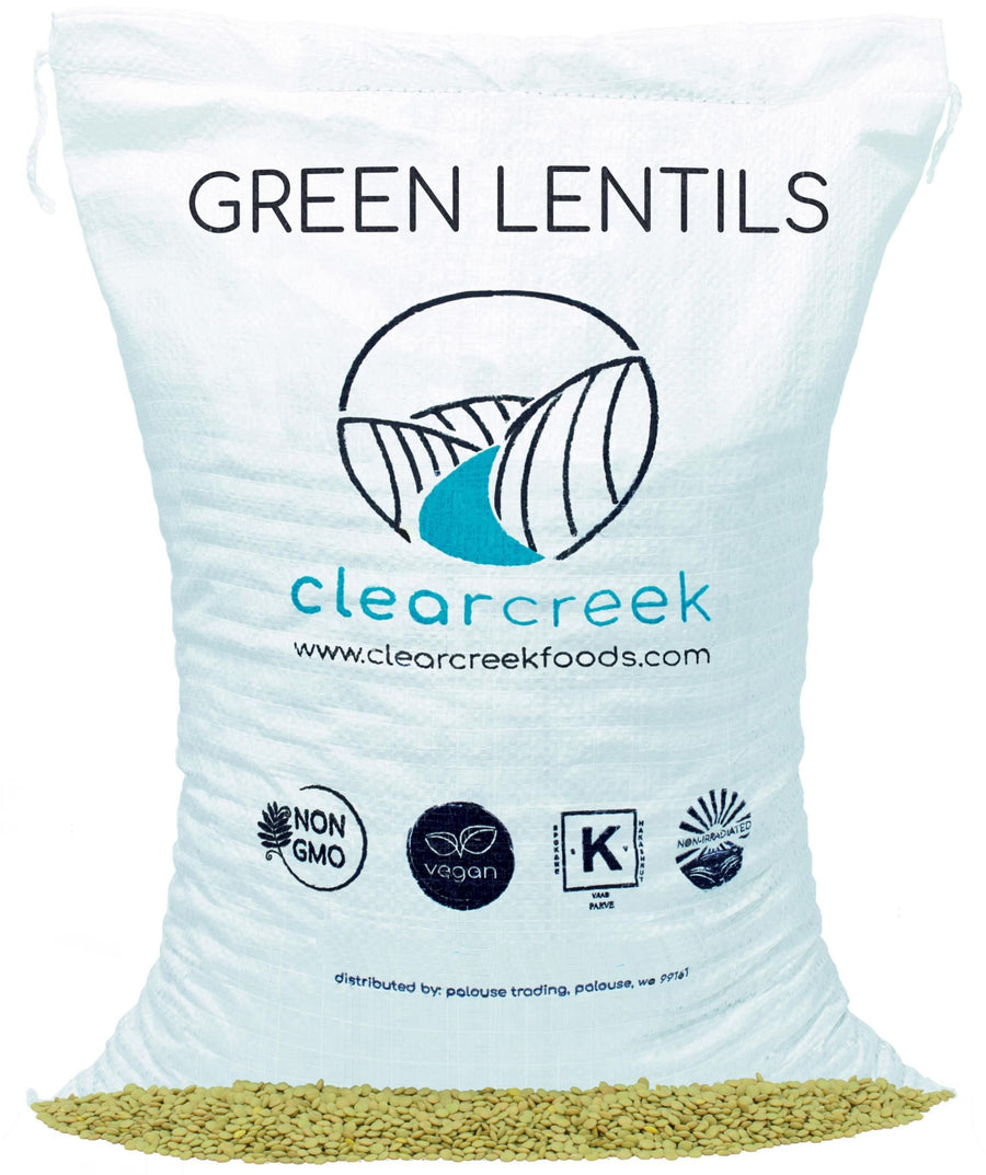 Clear Creek Bulk Green Lentils, 18 LBS