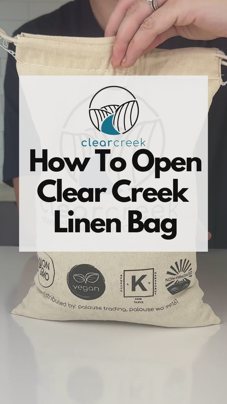 How to open linen bag