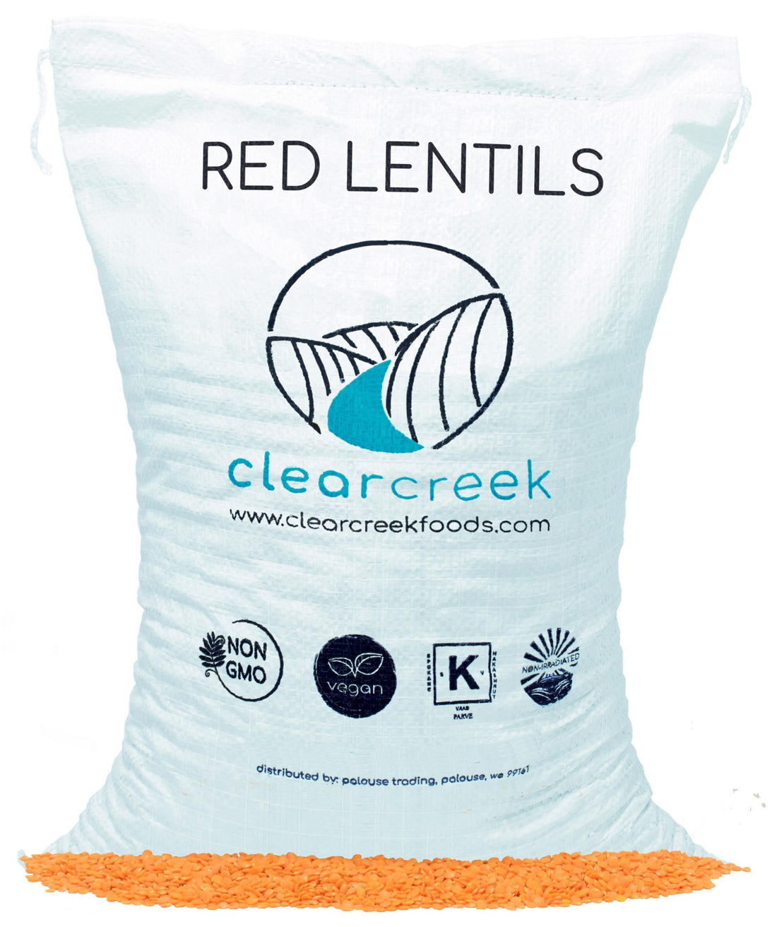 Clear Creek Bulk Red Lentils, 18 LBS